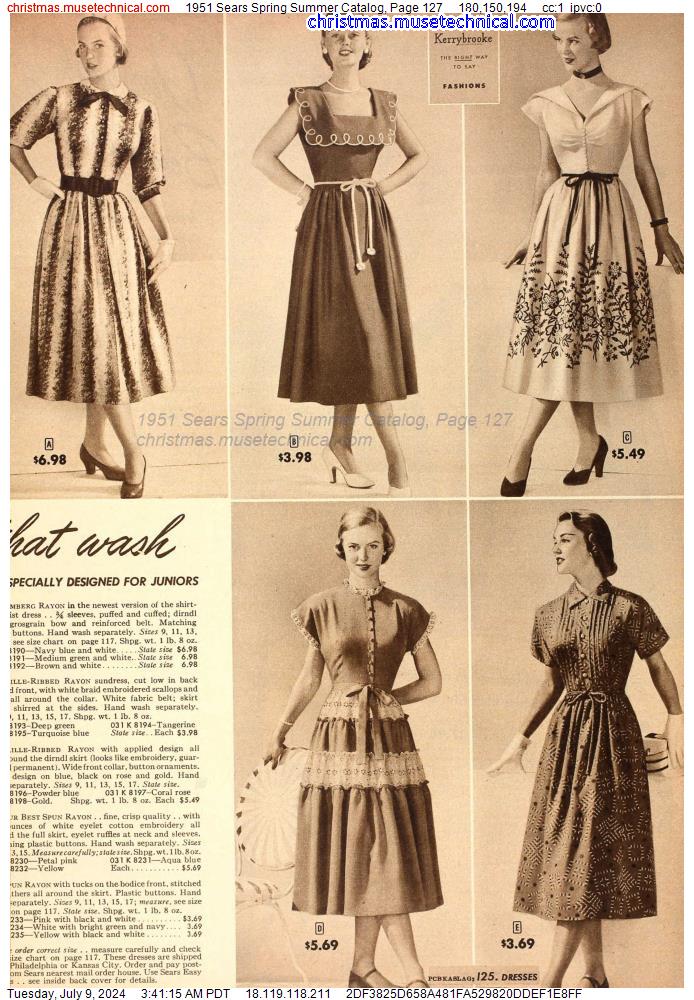 1951 Sears Spring Summer Catalog, Page 127