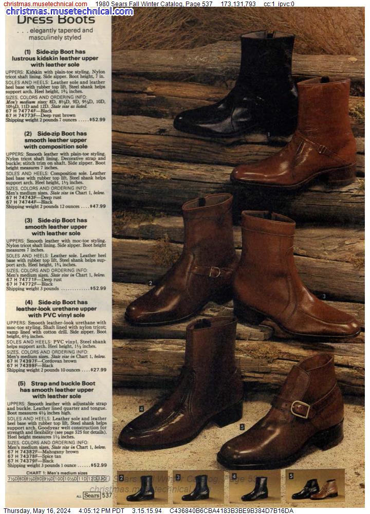 1980 Sears Fall Winter Catalog, Page 537