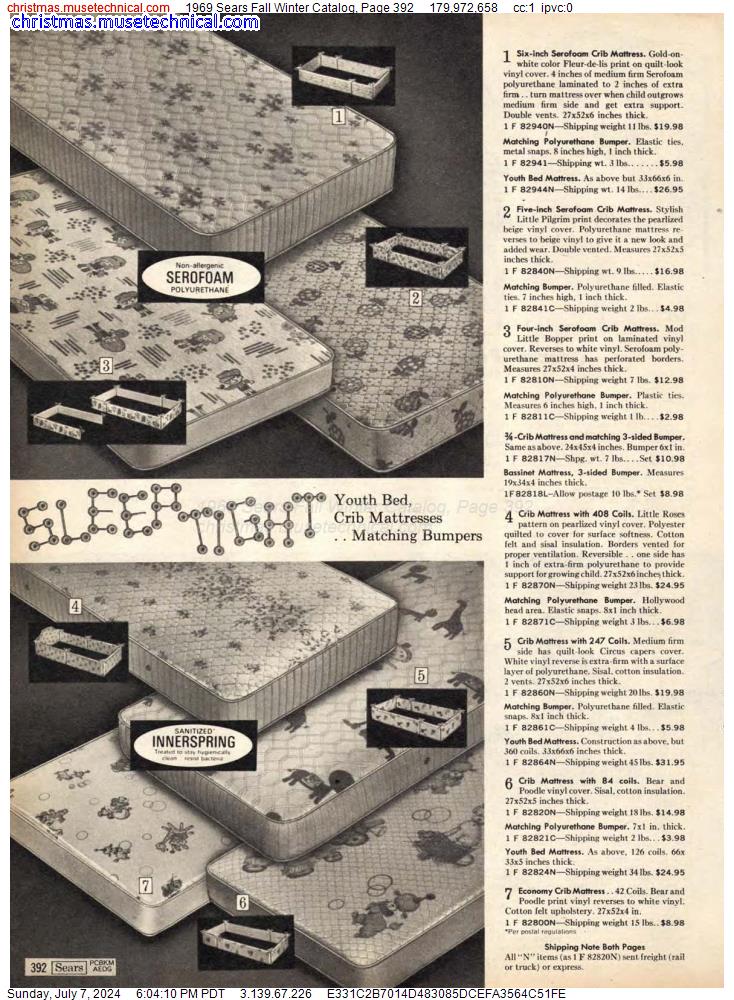 1969 Sears Fall Winter Catalog, Page 392