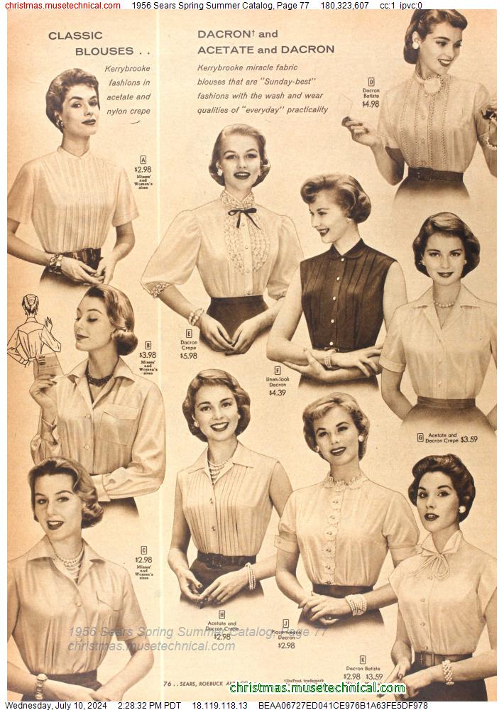 1956 Sears Spring Summer Catalog, Page 77