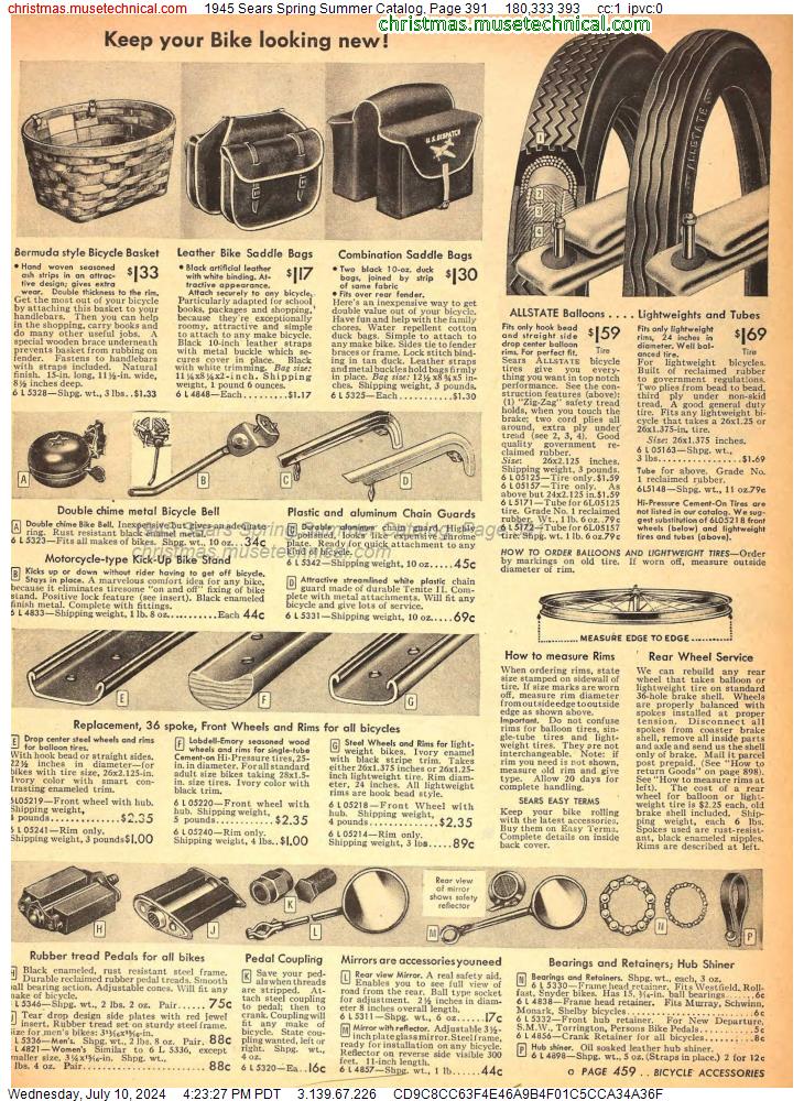1945 Sears Spring Summer Catalog, Page 391