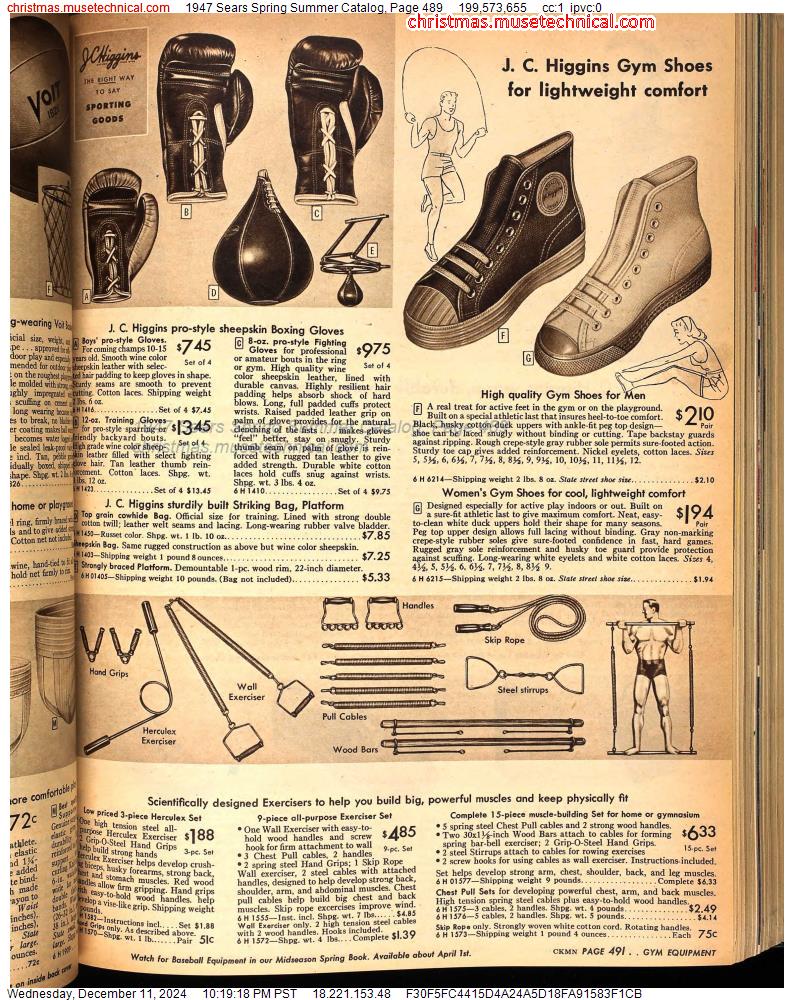 1947 Sears Spring Summer Catalog, Page 489