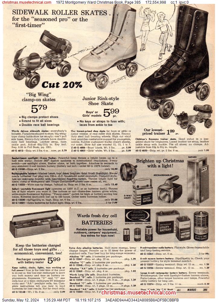 1972 Montgomery Ward Christmas Book, Page 385