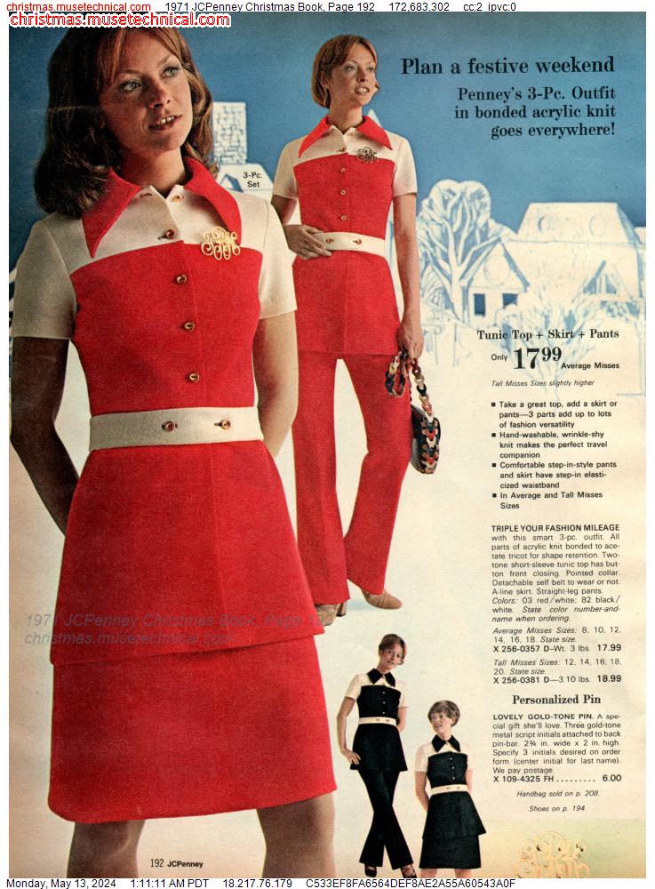 1971 JCPenney Christmas Book, Page 192
