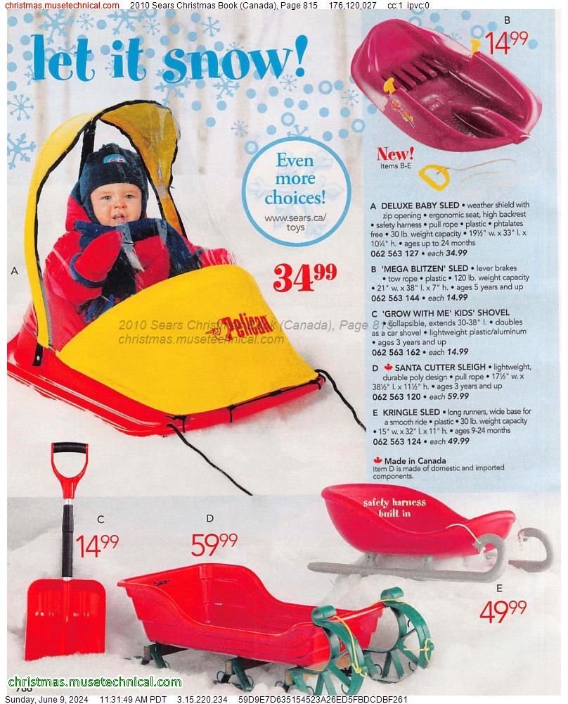2010 Sears Christmas Book (Canada), Page 815
