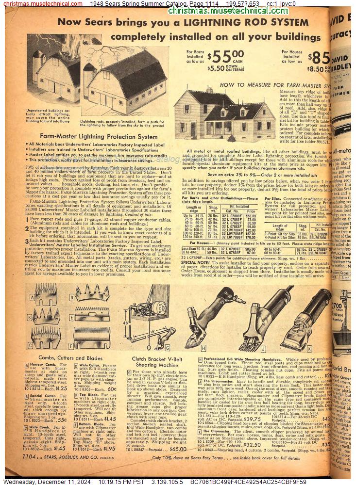 1948 Sears Spring Summer Catalog, Page 1114