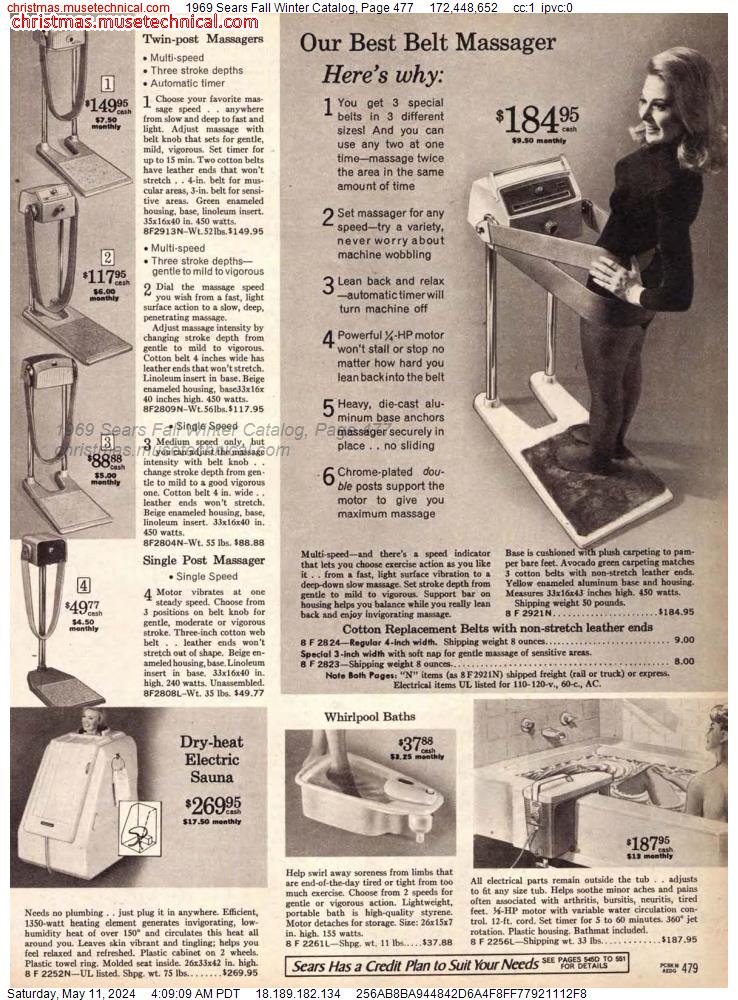 1969 Sears Fall Winter Catalog, Page 477