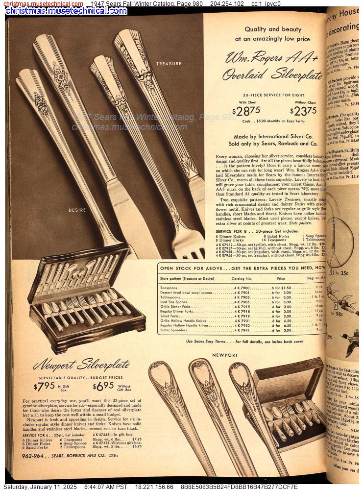 1947 Sears Fall Winter Catalog, Page 980