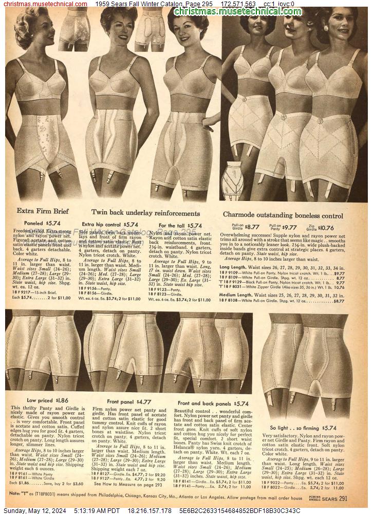 1959 Sears Fall Winter Catalog, Page 295