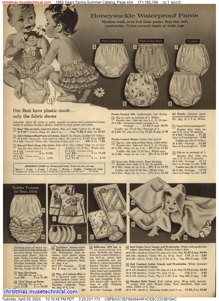 1962 Sears Spring Summer Catalog, Page 454