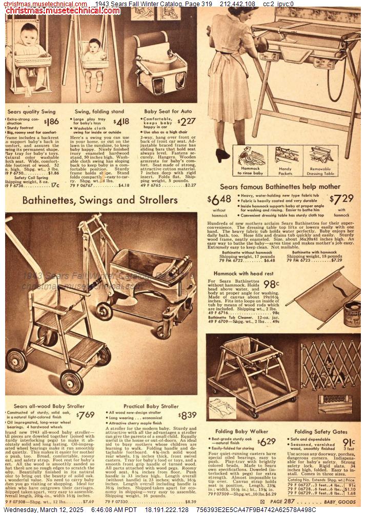 1943 Sears Fall Winter Catalog, Page 319