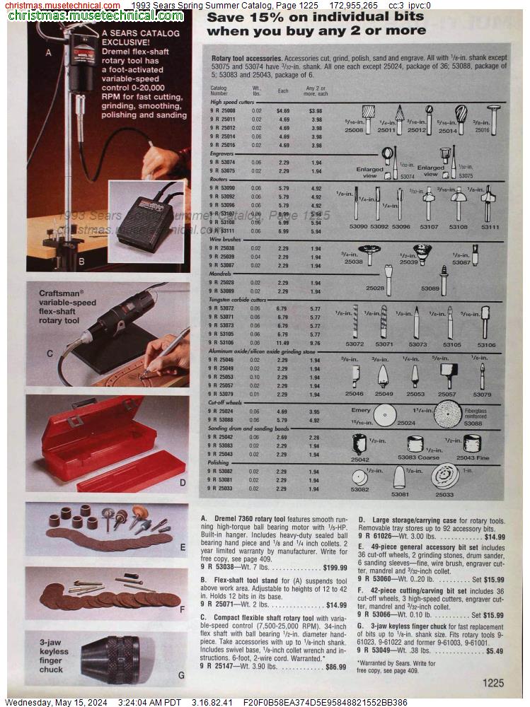 1993 Sears Spring Summer Catalog, Page 1225