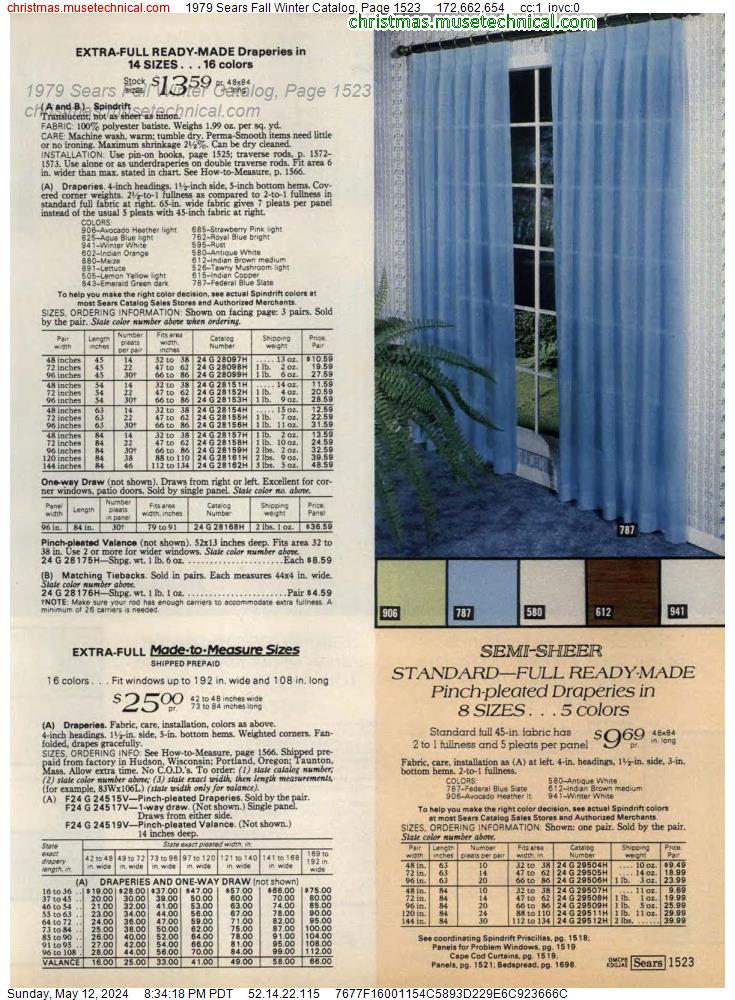 1979 Sears Fall Winter Catalog, Page 1523