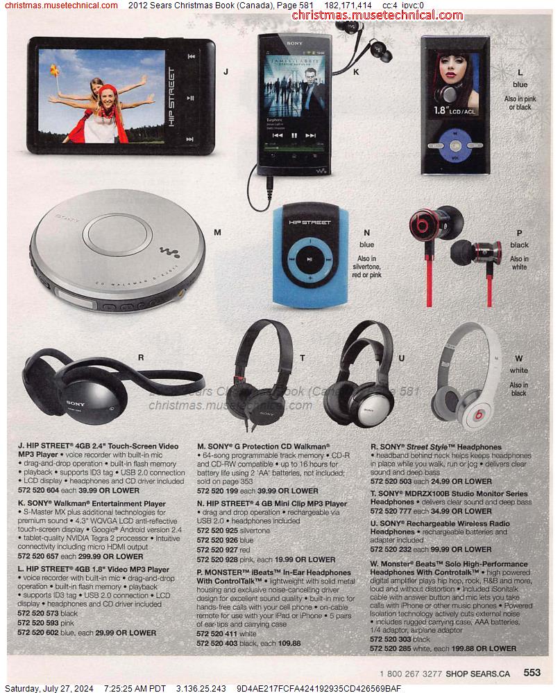 2012 Sears Christmas Book (Canada), Page 581