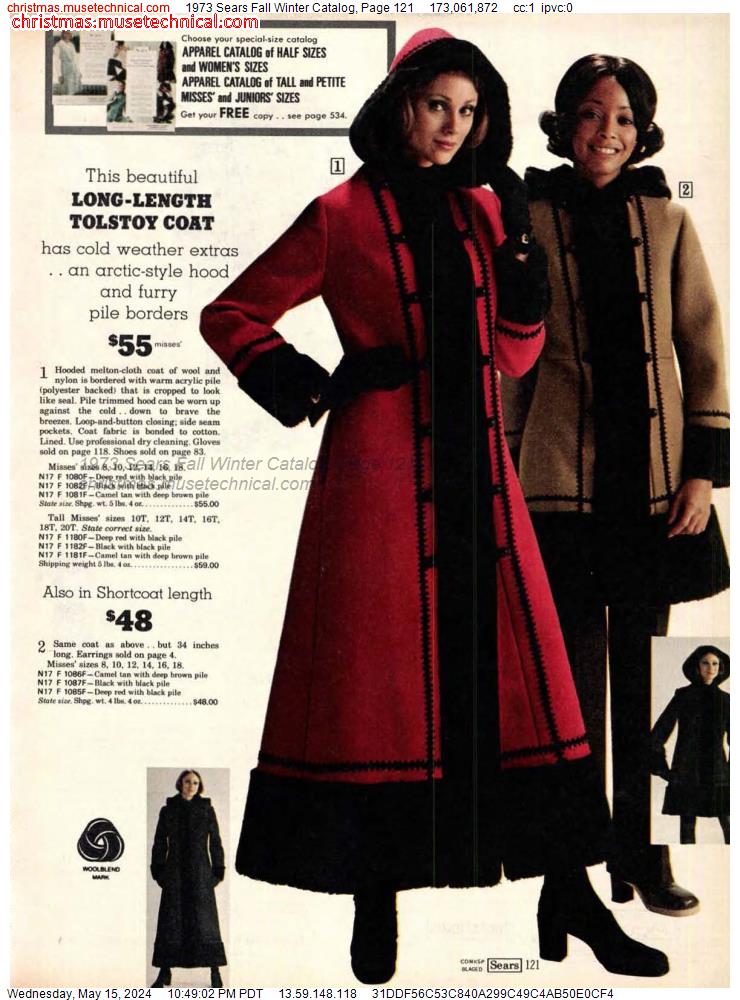 1973 Sears Fall Winter Catalog, Page 121