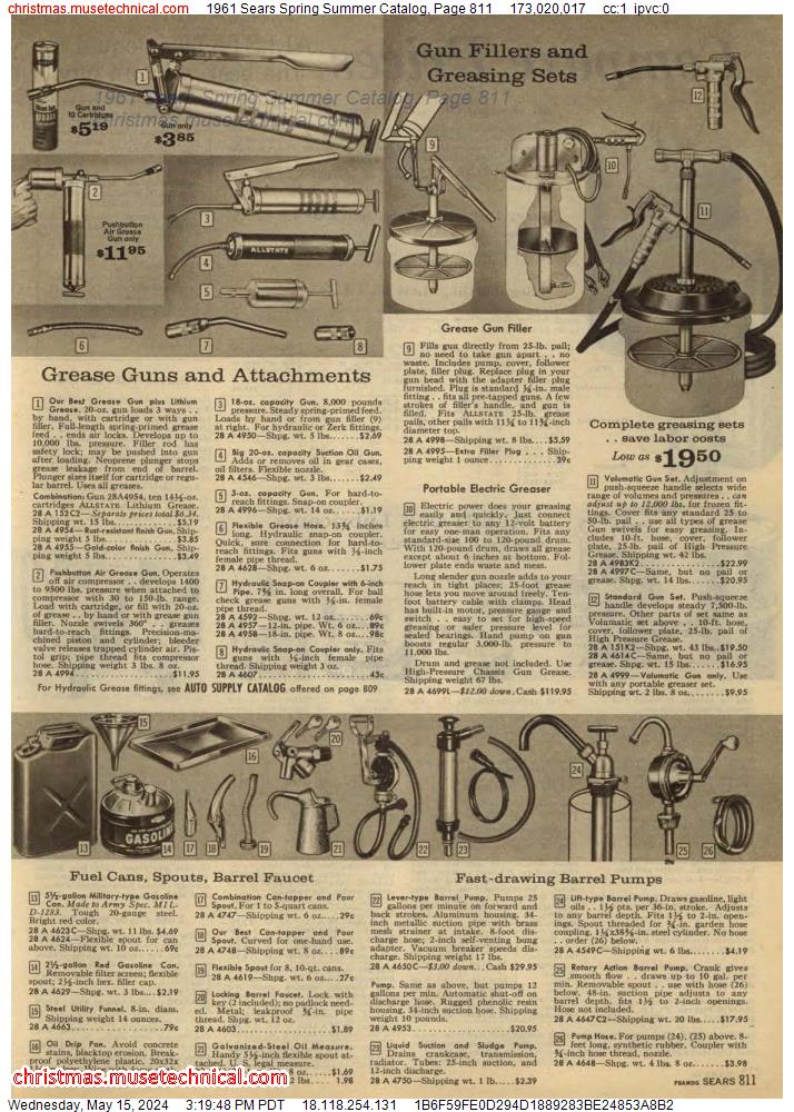 1961 Sears Spring Summer Catalog, Page 811