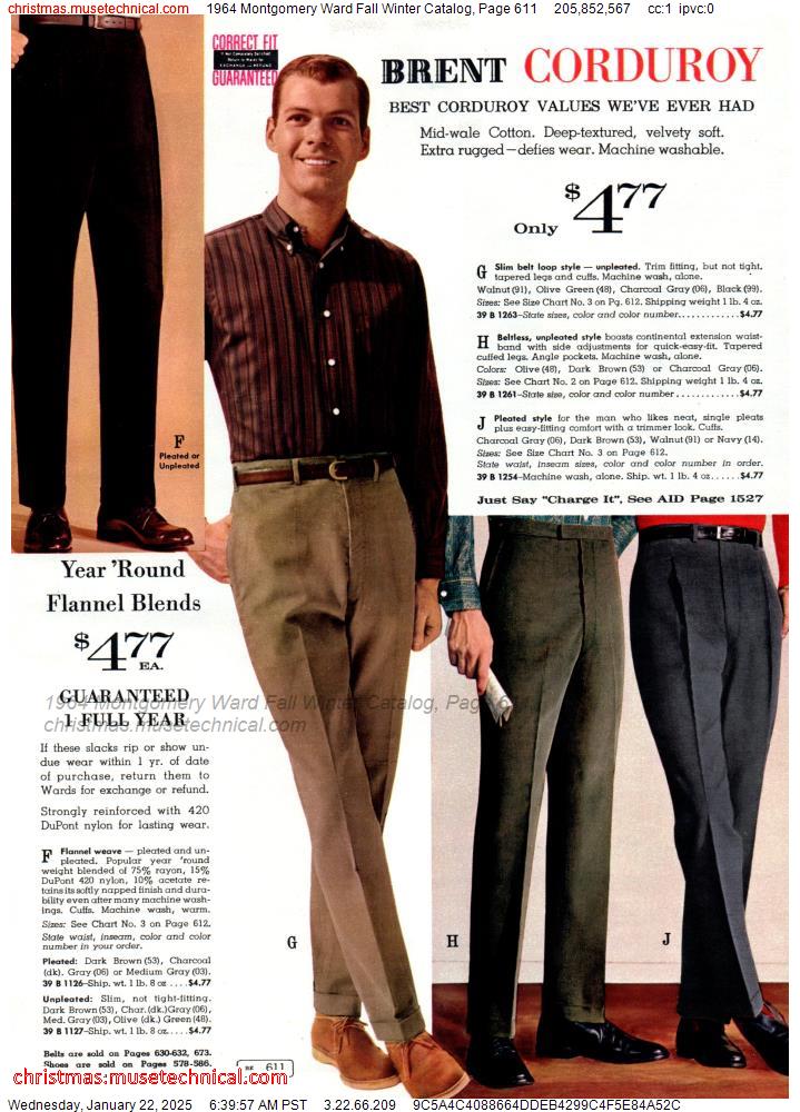 1964 Montgomery Ward Fall Winter Catalog, Page 611