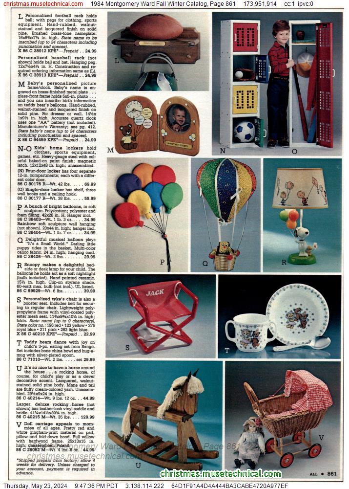 1984 Montgomery Ward Fall Winter Catalog, Page 861