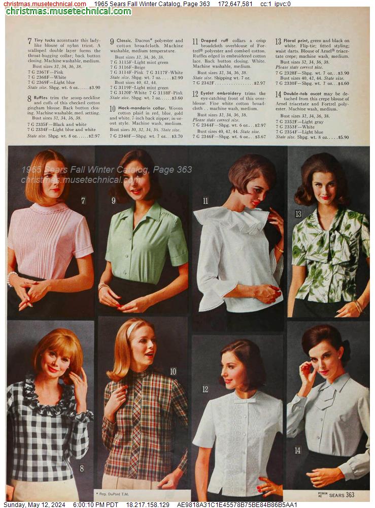 1965 Sears Fall Winter Catalog, Page 363