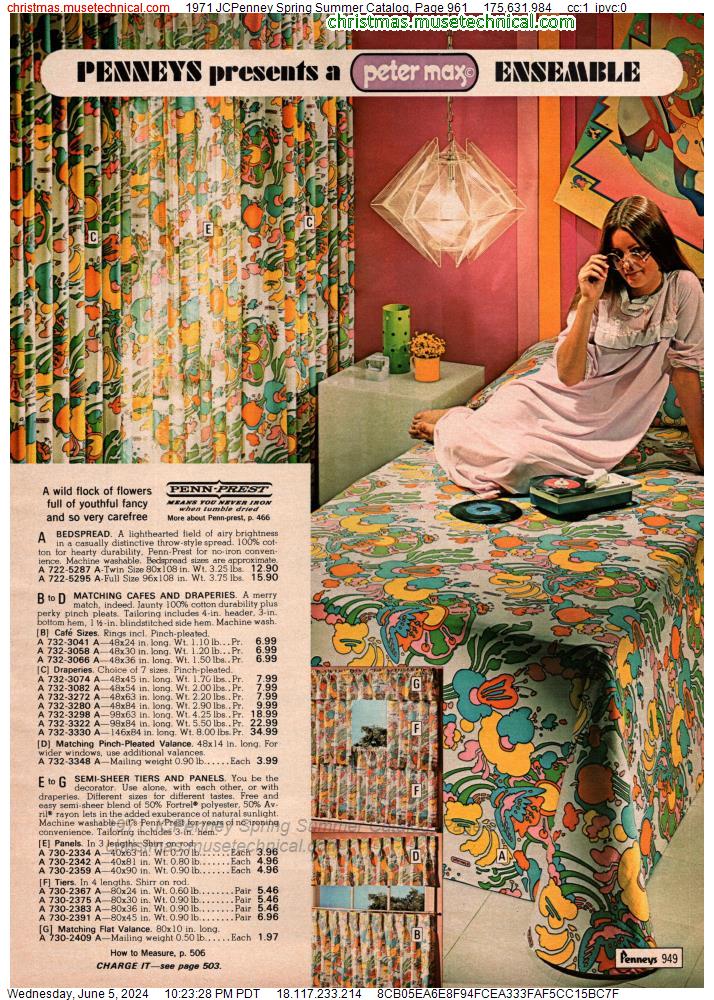 1971 JCPenney Spring Summer Catalog, Page 961