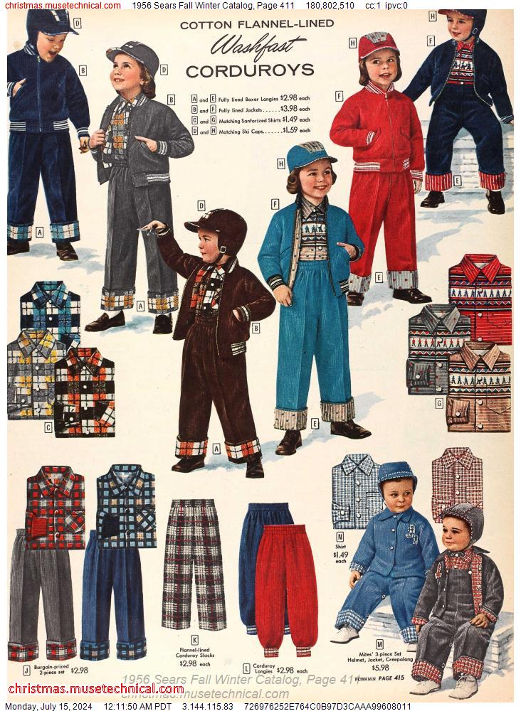 1956 Sears Fall Winter Catalog, Page 411