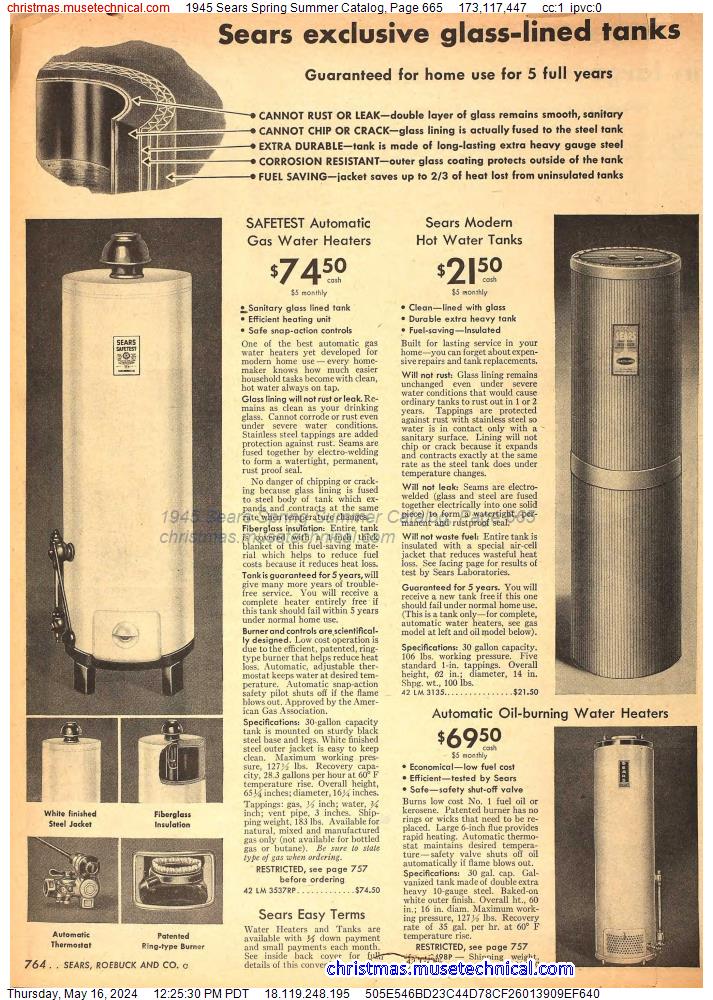 1945 Sears Spring Summer Catalog, Page 665