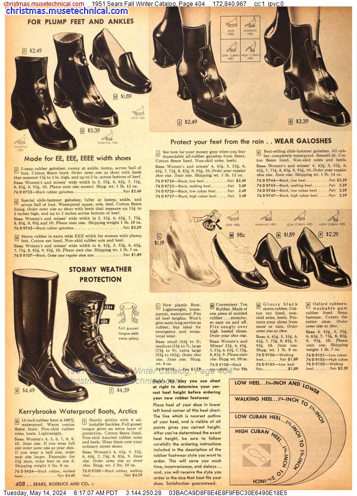 1951 Sears Fall Winter Catalog, Page 404