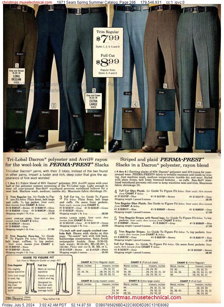 1971 Sears Spring Summer Catalog, Page 286