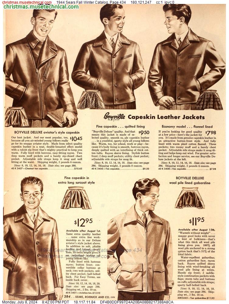 1944 Sears Fall Winter Catalog, Page 434