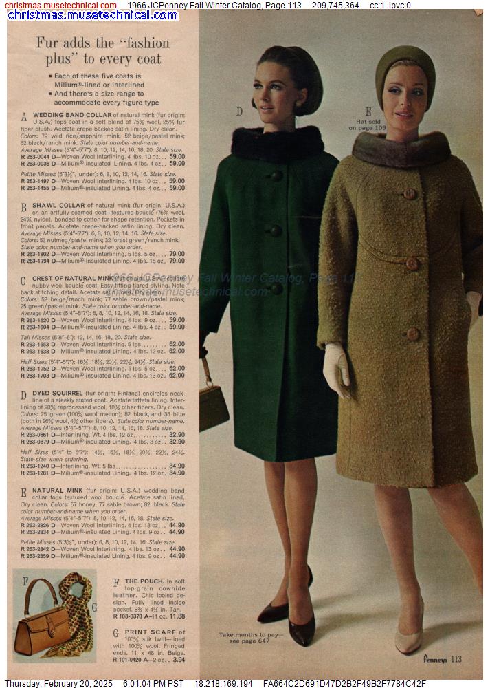 1966 JCPenney Fall Winter Catalog, Page 113