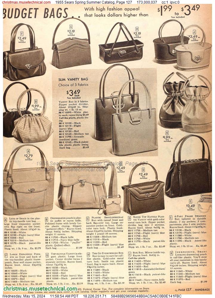 1955 Sears Spring Summer Catalog, Page 127