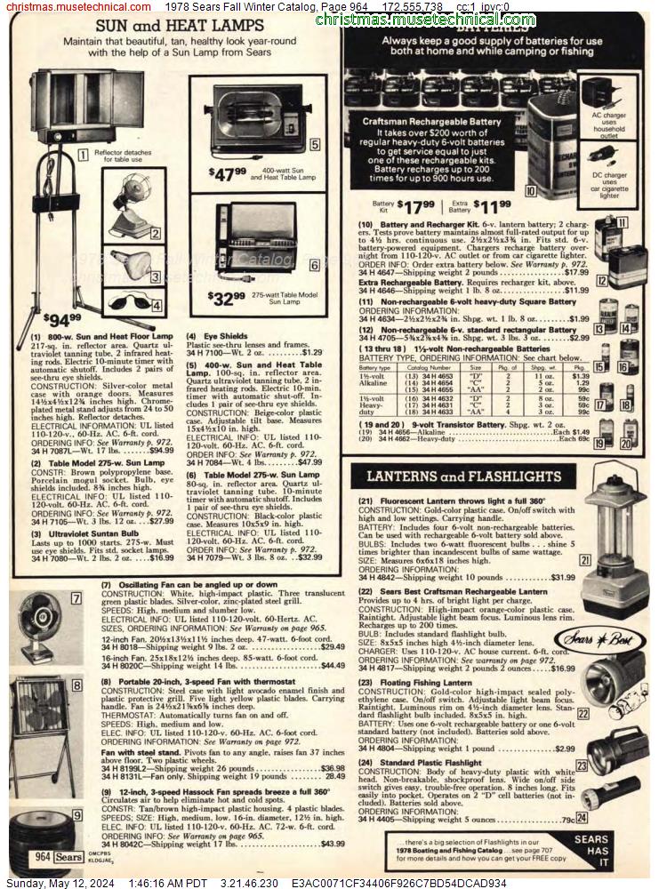 1978 Sears Fall Winter Catalog, Page 964