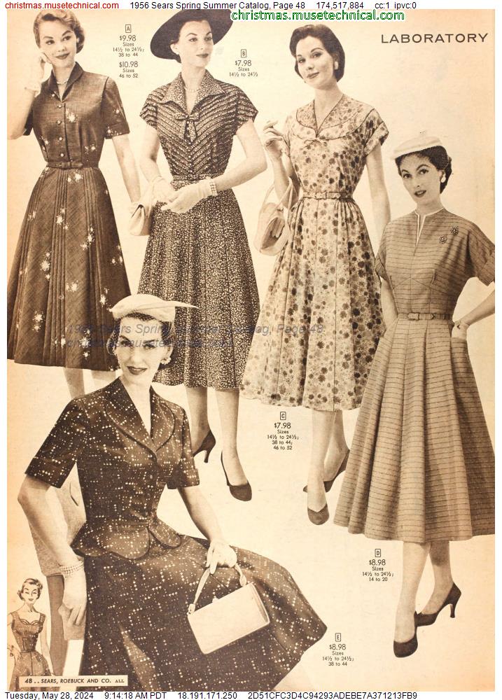 1956 Sears Spring Summer Catalog, Page 48