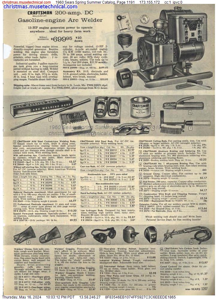 1960 Sears Spring Summer Catalog, Page 1191