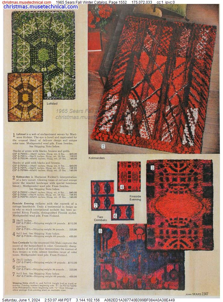 1965 Sears Fall Winter Catalog, Page 1552