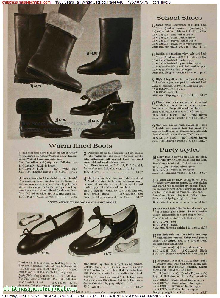 1965 Sears Fall Winter Catalog, Page 640