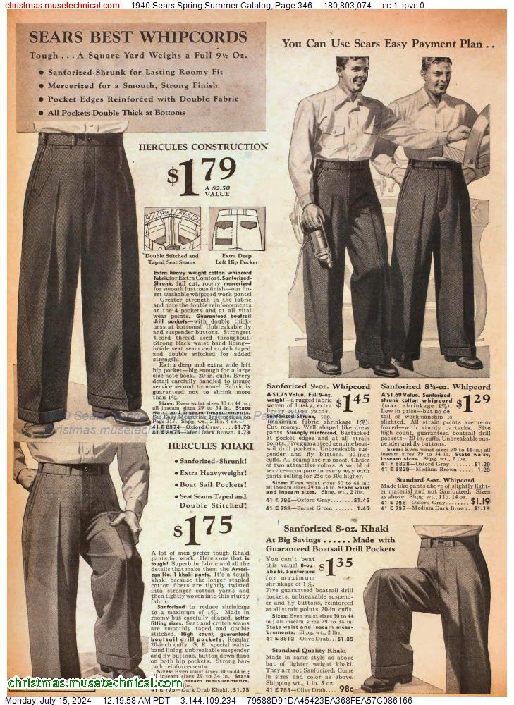 1940 Sears Spring Summer Catalog, Page 346