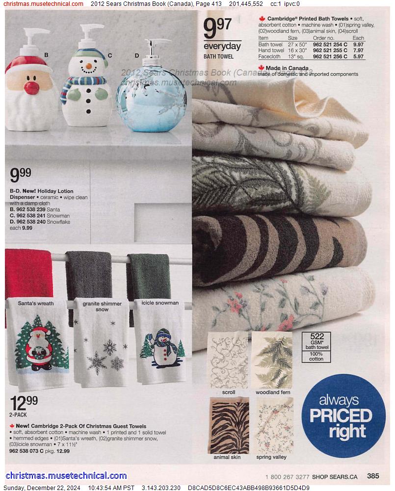 2012 Sears Christmas Book (Canada), Page 413