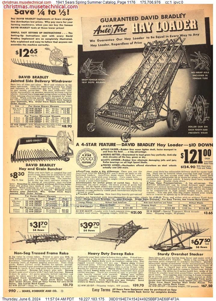 1941 Sears Spring Summer Catalog, Page 1176