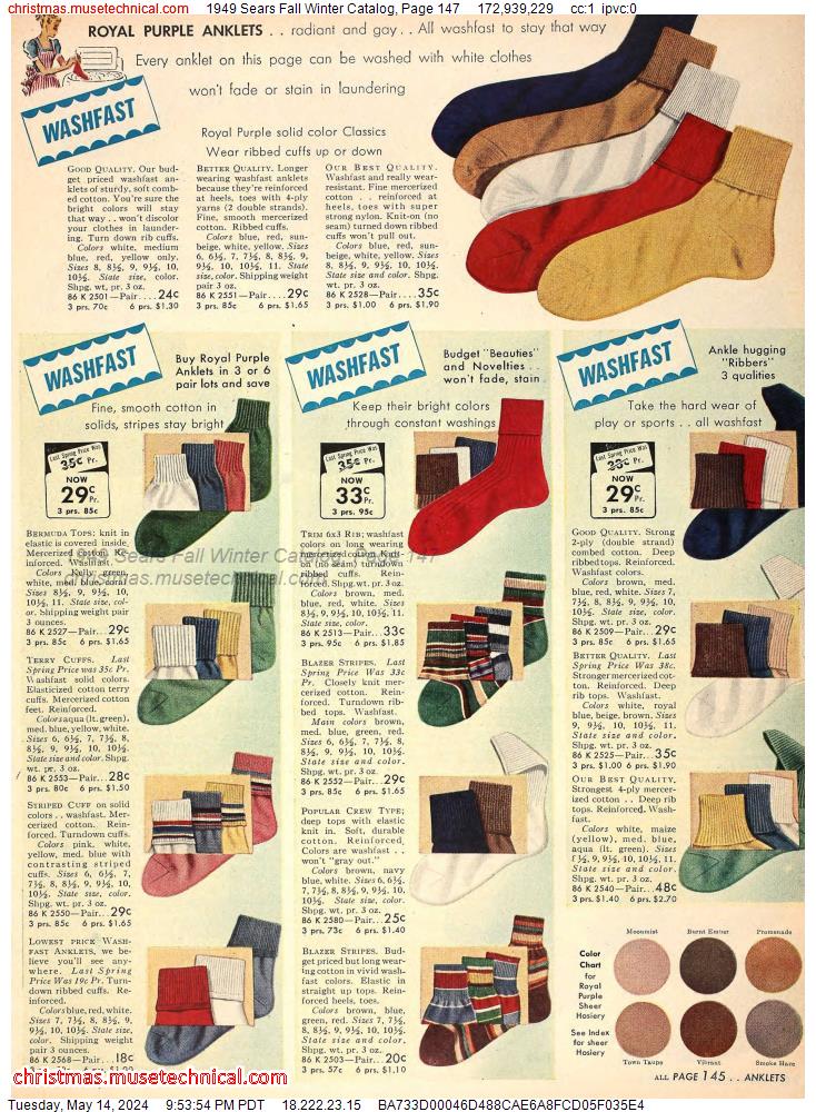 1949 Sears Fall Winter Catalog, Page 147