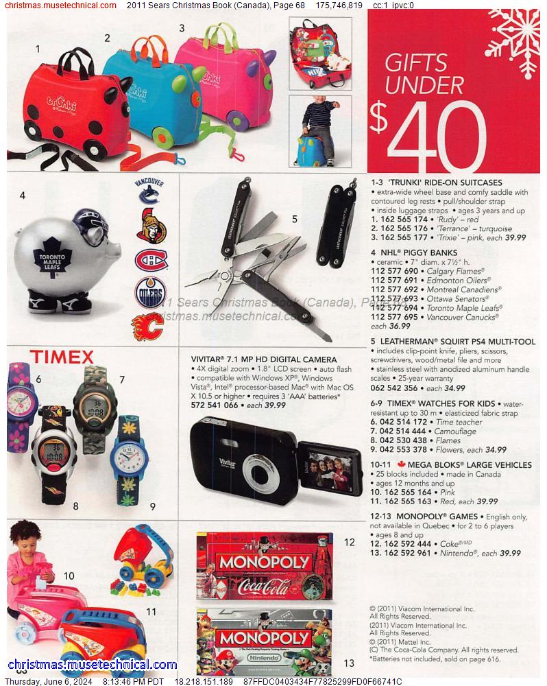 2011 Sears Christmas Book (Canada), Page 68