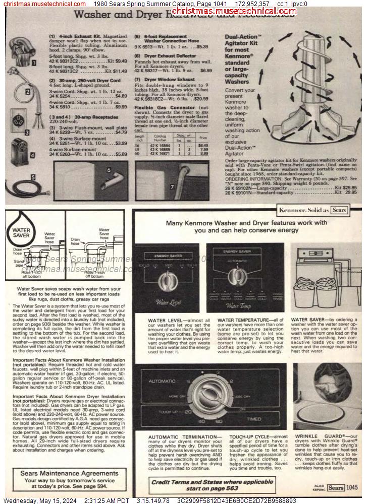 1980 Sears Spring Summer Catalog, Page 1041