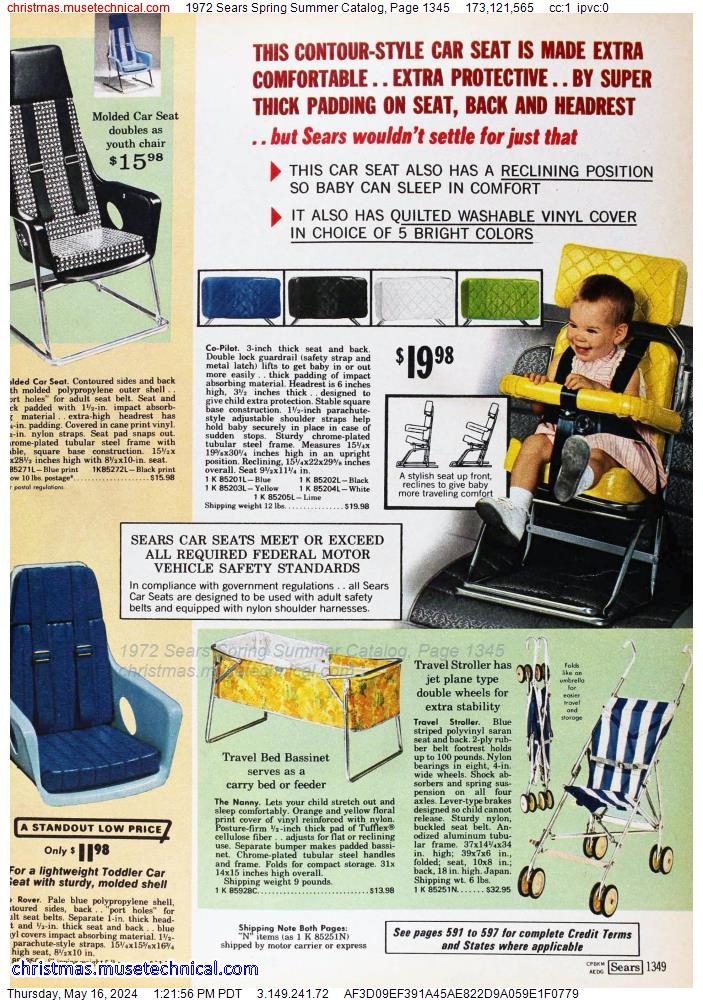 1972 Sears Spring Summer Catalog, Page 1345