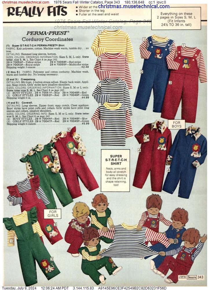 1976 Sears Fall Winter Catalog, Page 343