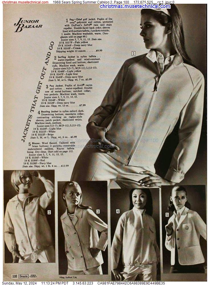 1968 Sears Spring Summer Catalog 2, Page 100