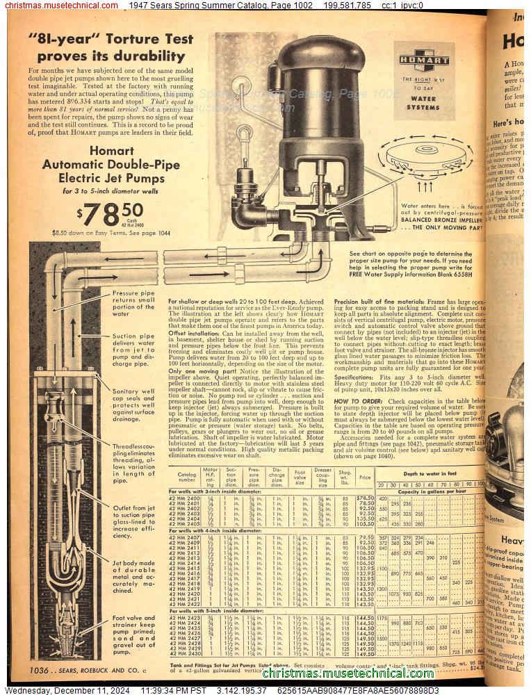 1947 Sears Spring Summer Catalog, Page 1002