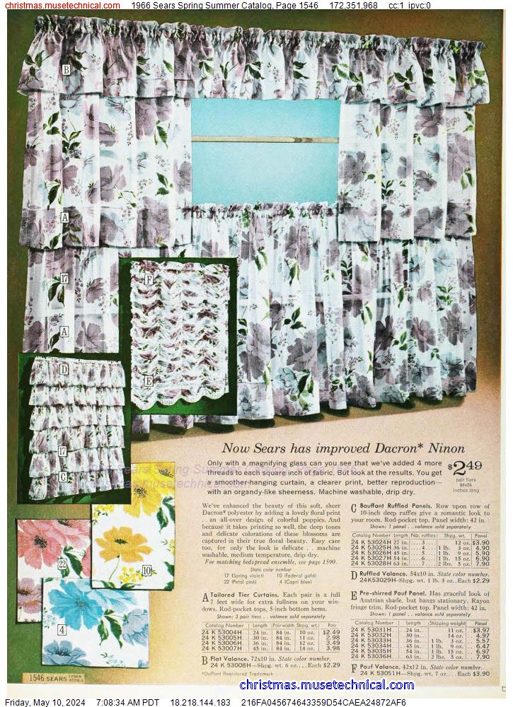 1966 Sears Spring Summer Catalog, Page 1546