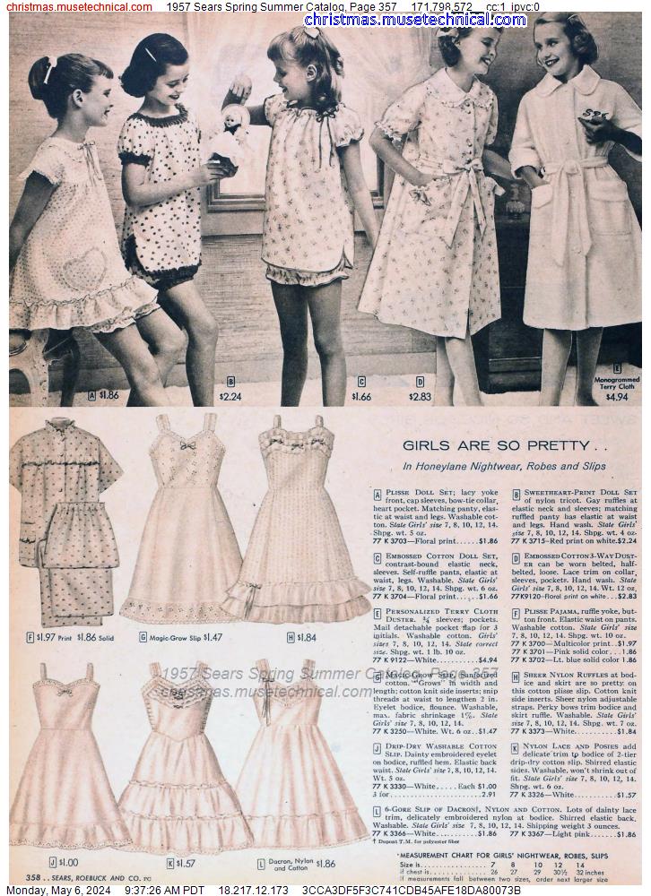 1957 Sears Spring Summer Catalog, Page 357