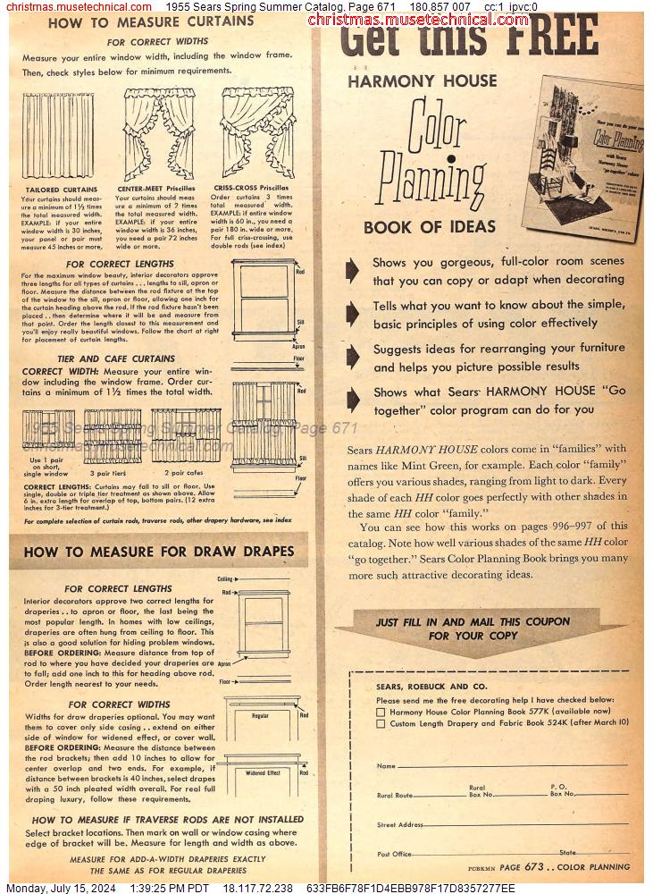 1955 Sears Spring Summer Catalog, Page 671