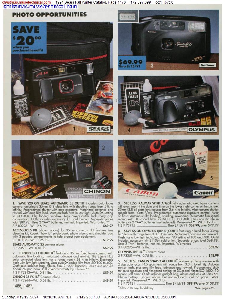1991 Sears Fall Winter Catalog, Page 1476